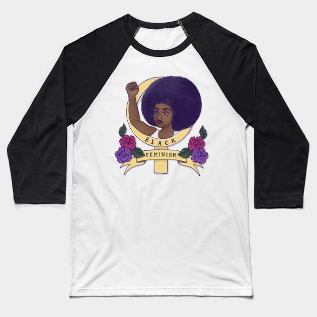 Black Feminism Baseball T-Shirt by @isedrawing